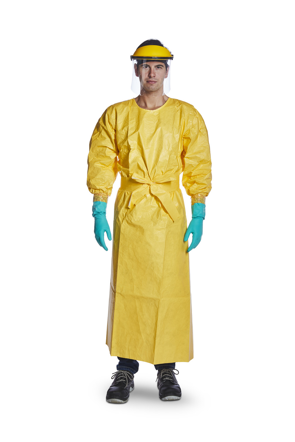 DuPont TY125SWH3X002500 3X White Safespec 2.0 5.4 mil Tyvek Disposable Coveralls With Front Zipper Closure Elastic Waist Set Sleeves 1/EA Collar Elastic Ankles And Elastic Wrists 